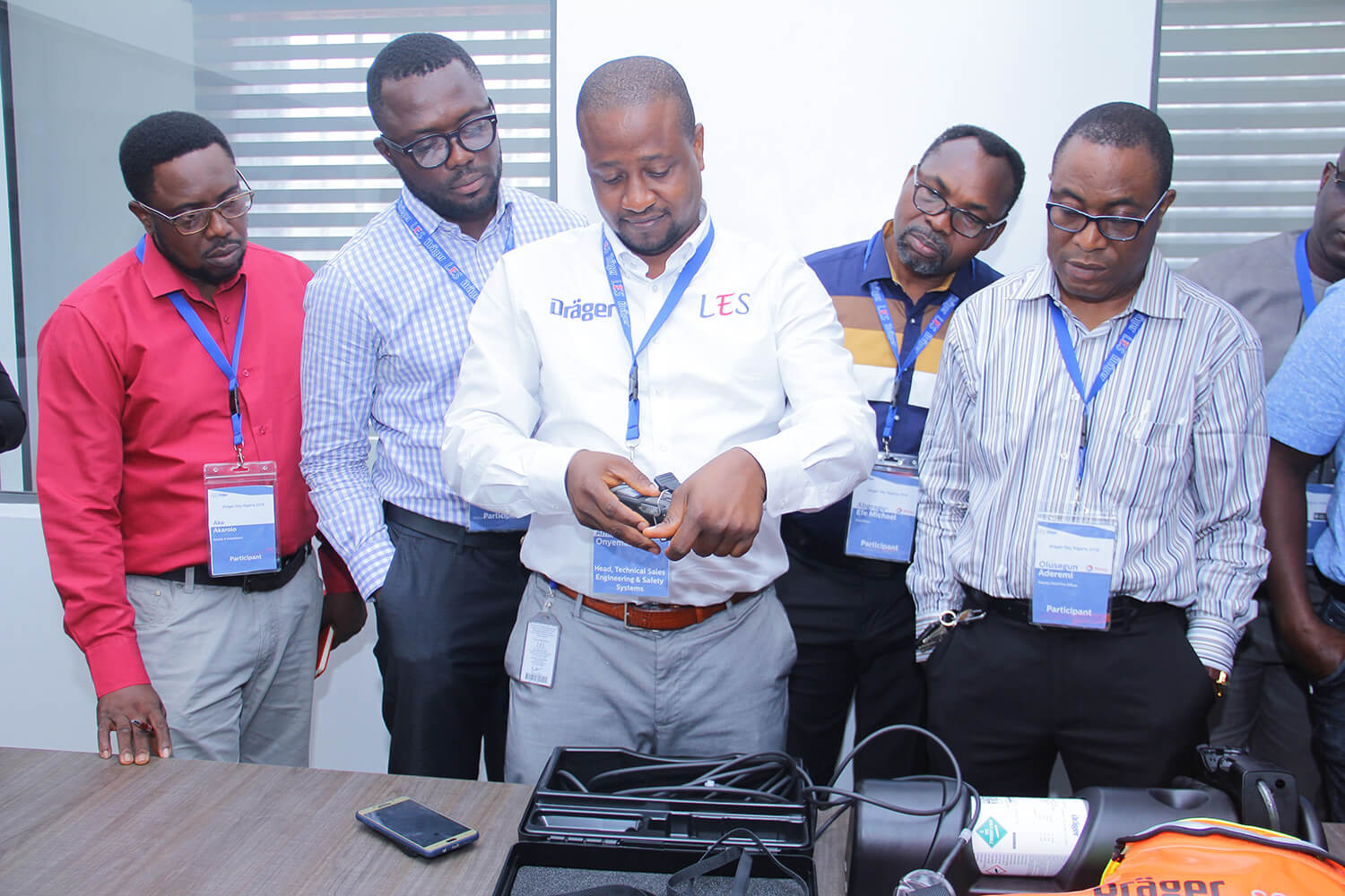 LES Energy Head Technical Sales and Engineering – Safety Systems, Amanze Onyemaechi Demonstrating Portable Gas Detectors to the Participants